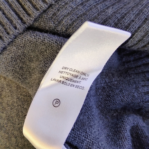 Splendid Divine Cashmere Sweater Gray Charcoal Dip Dye Ribbed Size Medium - Picture 10 of 14